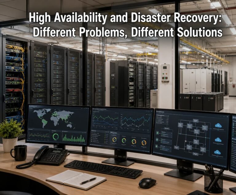 High Availability and Disaster Recovery: Different Problems, Different Solutions